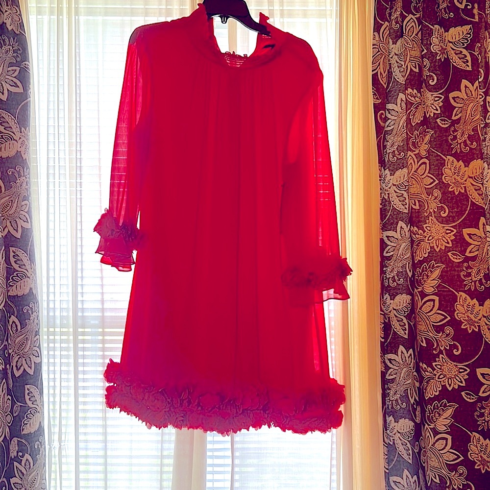 Alex Marie Orange rosette detail dress size 14 women new with tag